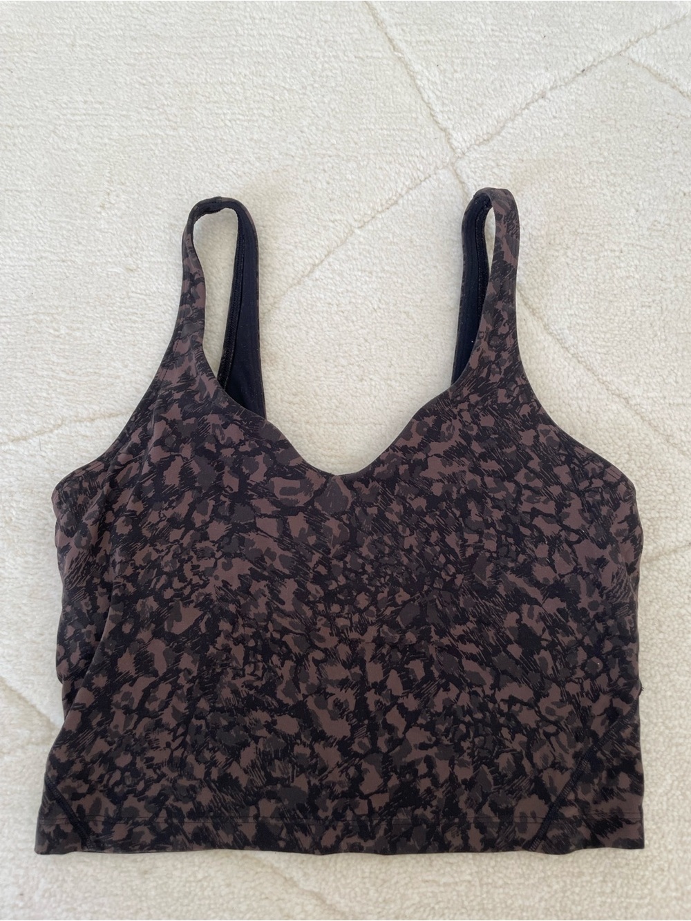 Lululemon Brown and Black Patterned Align Tank